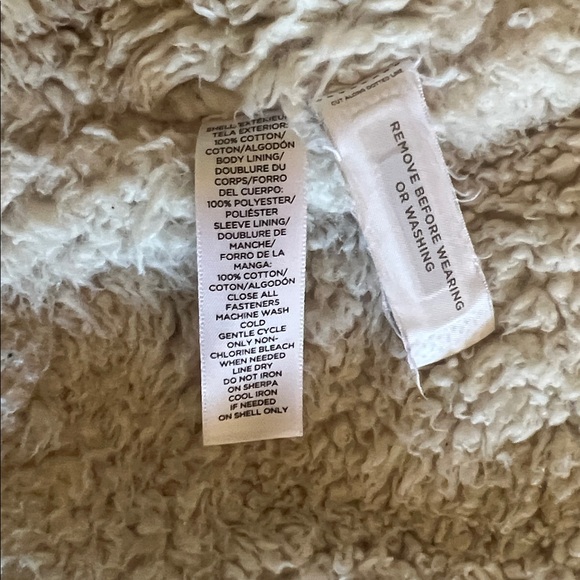 Ann Taylor Loft Light Blue Denim Jacket with White Sherpa Collar and lining - Picture 8 of 11